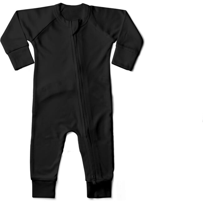 L/S Baby Zipper One Piece, Asphalt