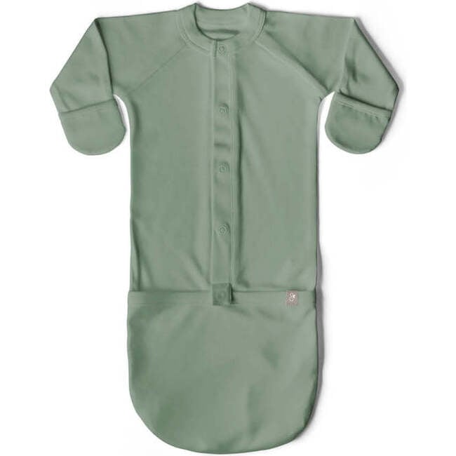 24 Hour Convertible Sleeper Baby Gown, Glacier - Nightgowns - 1