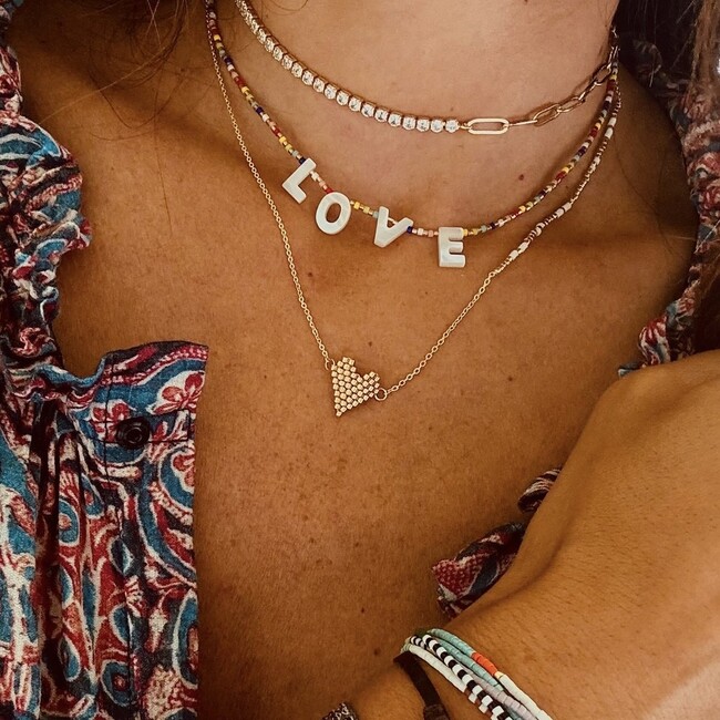 Love Beaded Necklace - Necklaces - 2