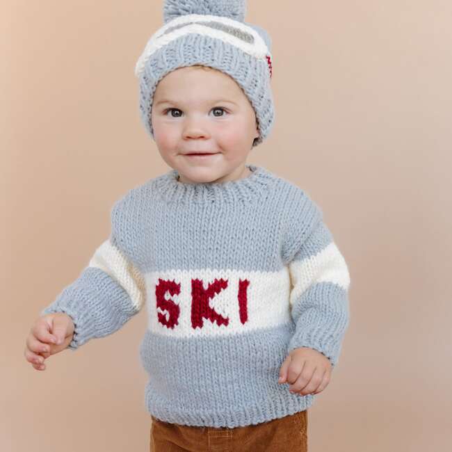 Ski Goggles Hat and Sweater Set, Bowie Grey - Cardigans - 3