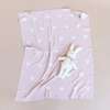 Heart I Love You Blanket Bunny Plush Pink Toy Baby Gift Set - Blankets - 2