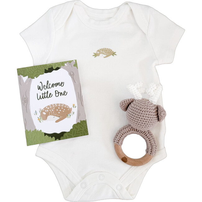 Deer Onesie Teether Gift Card Set