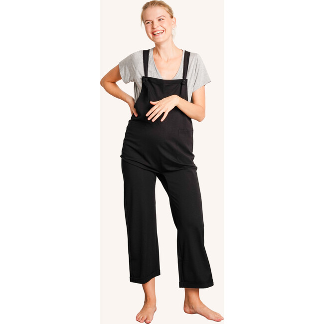 Imogen Knit Overalls, Black