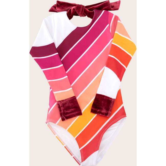 Sunset Beach Rainbow Long Sleeve One Piece - One Pieces - 1