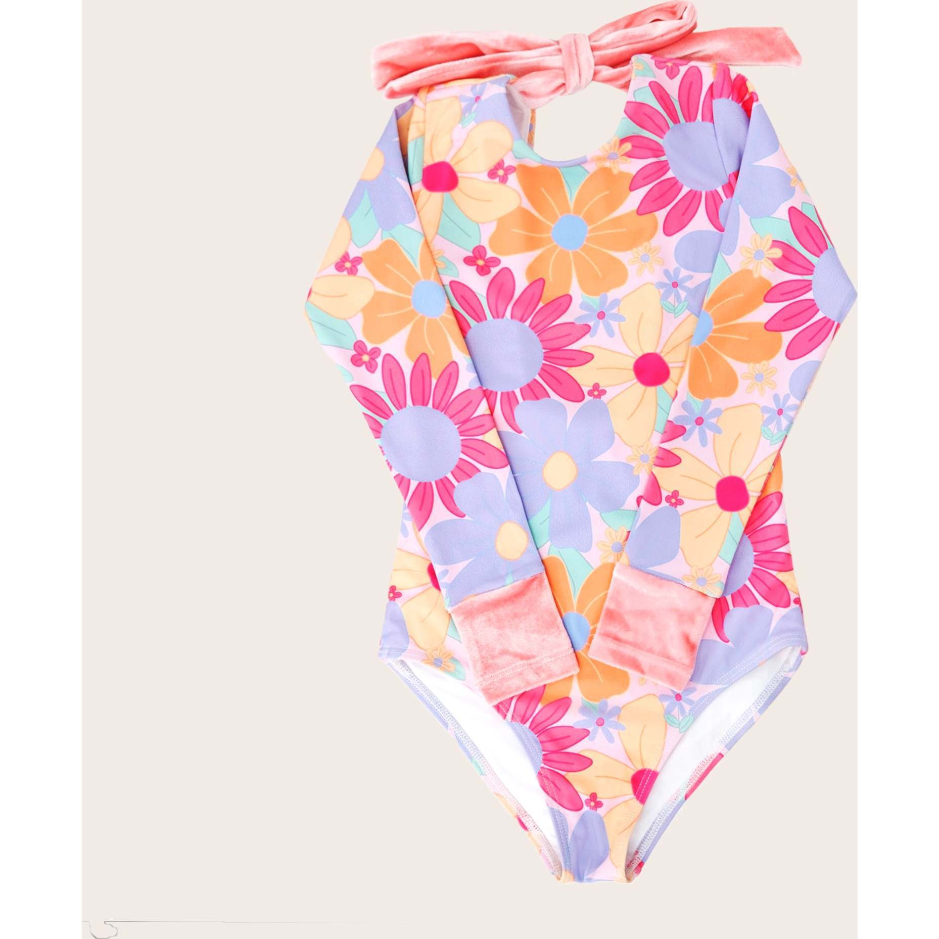 Playa Del Rey Floral One Piece Long Sleeve - One Pieces - 1