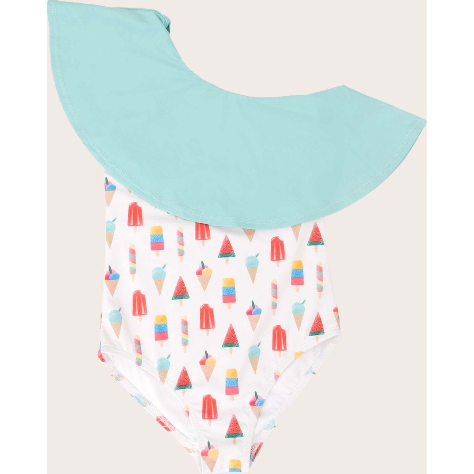 Coney Island Popsicle One Shoulder Ruffle - One Pieces - 1