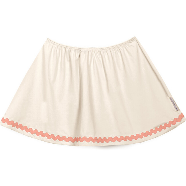 Pauline Swimming Skirt, Ecru/Salmon