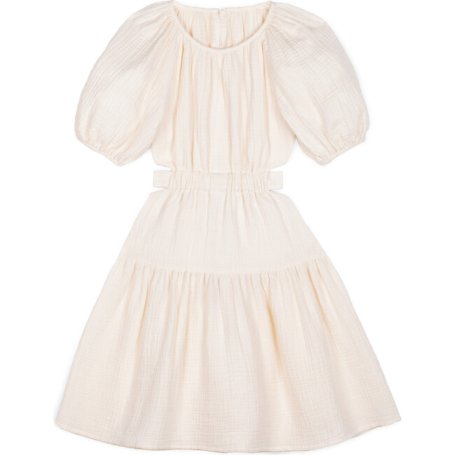 Marine Muslin Cut Out Dress, Ecru