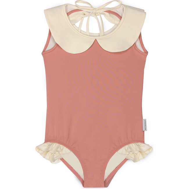 Luna Collared Swimsuit, Terracota