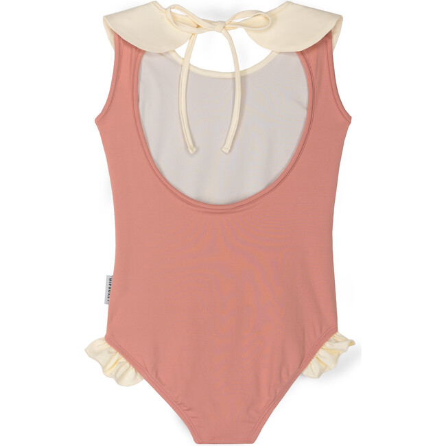 Luna Collared Swimsuit, Terracota - One Pieces - 2