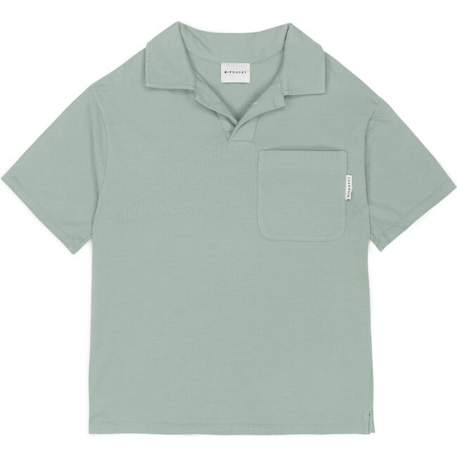 Luca Jersey Polo Shirt, Pale Aqua
