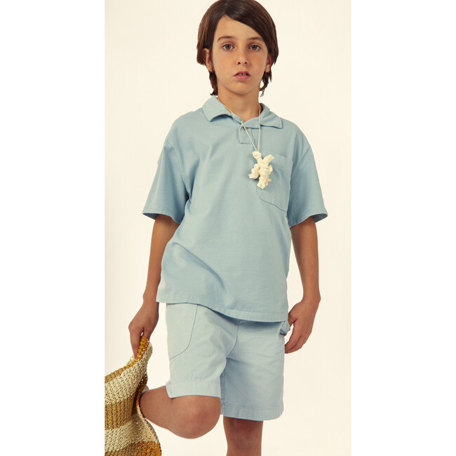 Luca Jersey Polo Shirt, Blue - Polo Shirts - 2