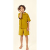 Luca Jersey Polo Shirt, Ochre - Polo Shirts - 3