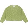 Ines Openwork Cardigan Green - Cardigans - 1 - thumbnail