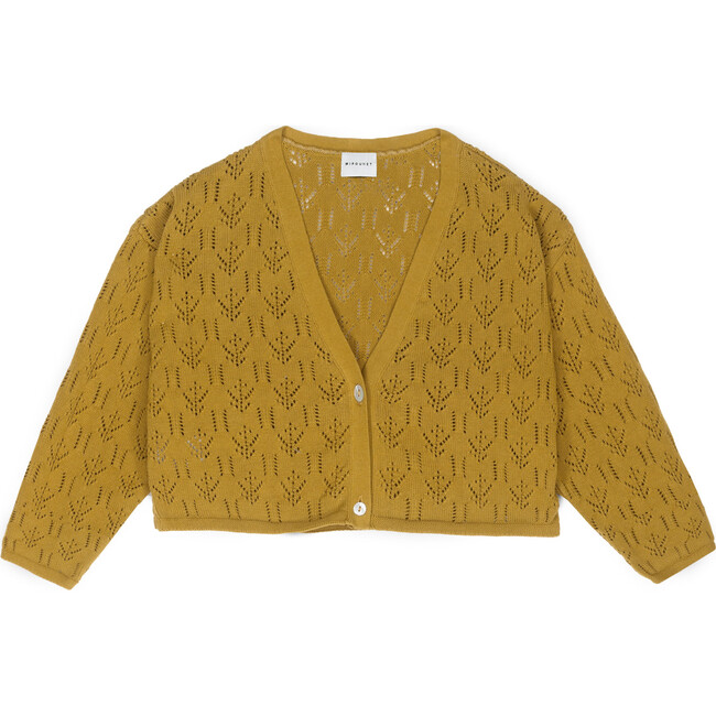 Ines Openwork Cardigan, Ochre