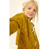 Ines Openwork Cardigan, Ochre - Cardigans - 2