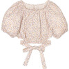 Diana Muslin Top, Cream/Pink - Blouses - 1 - thumbnail