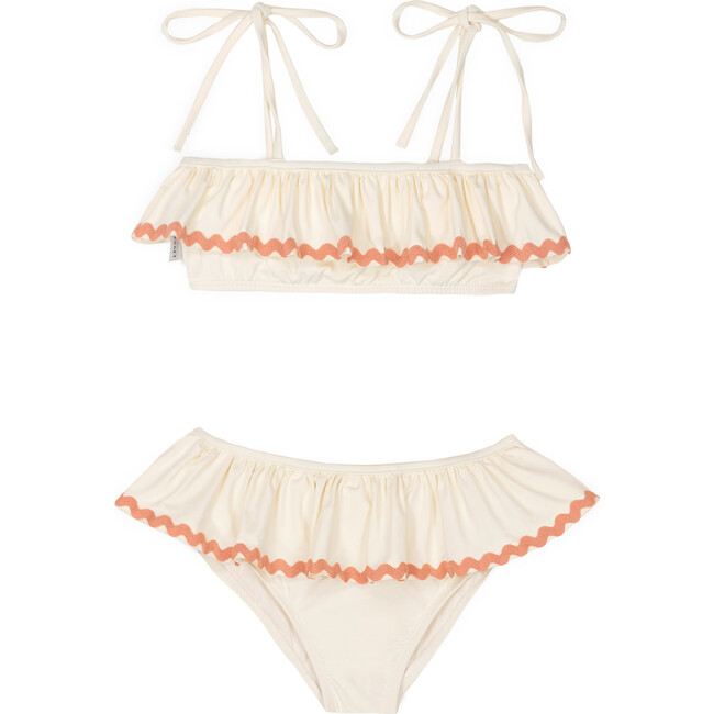 Lia Swimsuit Ecru/Salmon