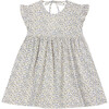 Diana Muslin Dress, Cream/Blue - Dresses - 1 - thumbnail