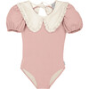 Daniela Collared Swimsuit, Nude - One Pieces - 1 - thumbnail