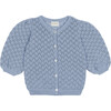 Dakota Openwork Cardigan, Blue - Cardigans - 1 - thumbnail