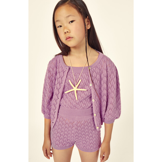 Dakota Openwork Short, Lavender - Shorts - 3