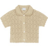 Bimba Cotton Openwork Cardigan Sand - Cardigans - 1 - thumbnail