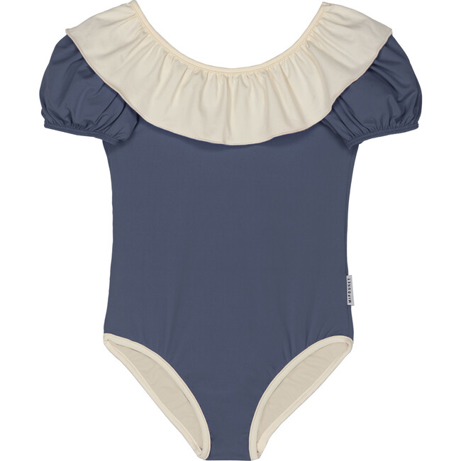 Bella Ruffle Swimsuit Navy