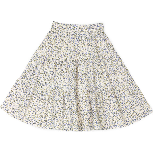 Diana Muslin Skirt, Cream/Blue