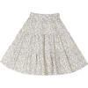 Diana Muslin Skirt, Cream/Blue - Skirts - 1 - thumbnail
