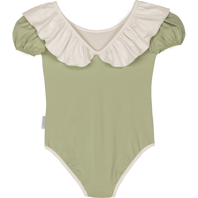 Bella Ruffle Swimsuit Green - One Pieces - 2