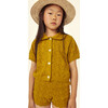 Bimba Cotton Openwork Cardigan Ochre - Cardigans - 2