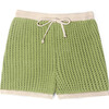Bella Cotton Openwork Short Green/Ecru - Shorts - 1 - thumbnail