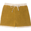 Bella Cotton Openwork Short Ochre/Ecru - Shorts - 1 - thumbnail