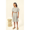 Diana Muslin Skirt, Cream/Blue - Skirts - 2