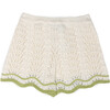 Claudia Cotton Openwork Short Ecru/Green - Shorts - 1 - thumbnail