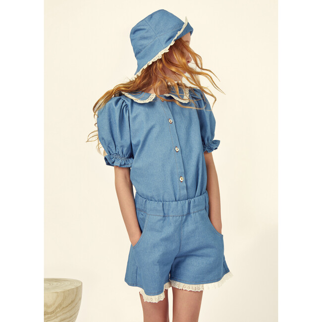 Aroa Denim Hat, Ligh Blue - Hats - 3