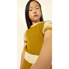 Bella Cotton Openwork Sweater Ochre/Ecru - Sweaters - 2