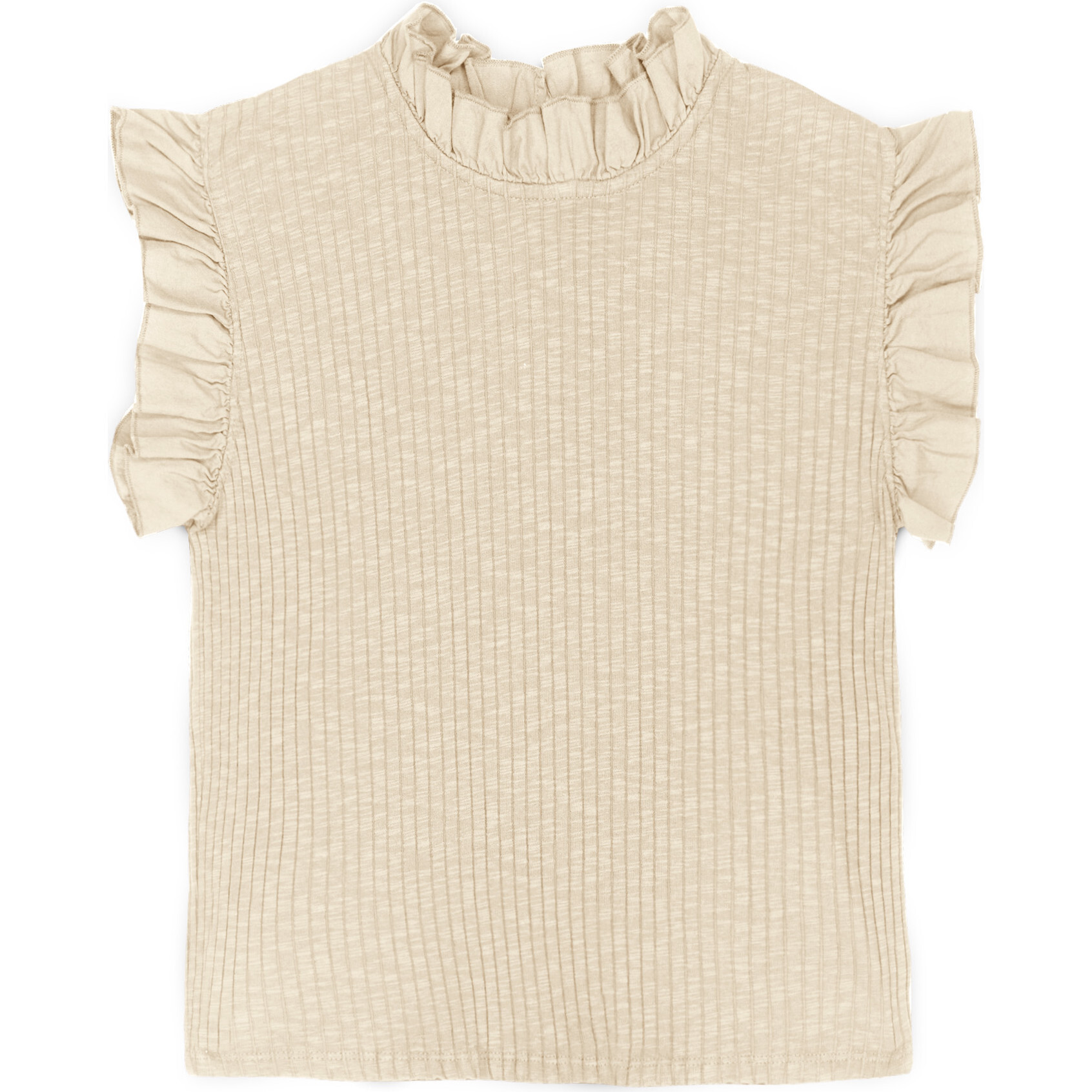 Charlotte Jersey Top, Ecru - Shirts - 1