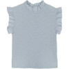 Charlotte Jersey Top, Blue - Shirts - 1 - thumbnail
