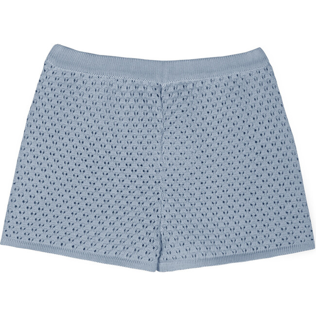 Carola Collared Openwork Short Blue