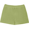 Carola Collared Openwork Short Green - Shorts - 1 - thumbnail