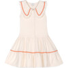 Althea Muslin Dress, Ecru/Salmon - Dresses - 1 - thumbnail