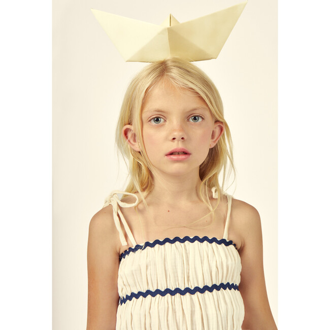 Anette Muslin Dress Ecru/Navy - Dresses - 2
