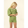 Carola Collared Openwork Sweater Green - Sweaters - 3