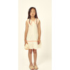 Althea Muslin Dress, Ecru/Salmon - Dresses - 2