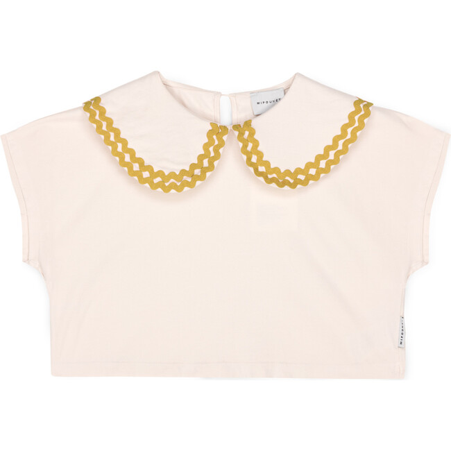 Althea Jersey T-Shirt, Ecru/Ochre