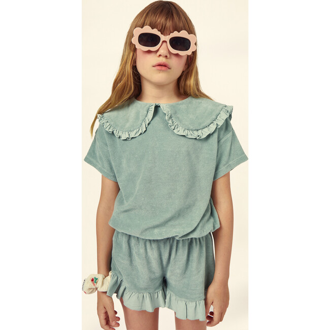 Amalia Terry Jersey Short, Pale Aqua - Shorts - 3