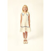 Althea Muslin Dress, Ecru/Navy - Dresses - 2