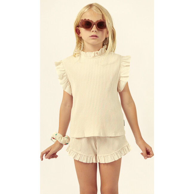 Charlotte Jersey Top, Ecru - Shirts - 4